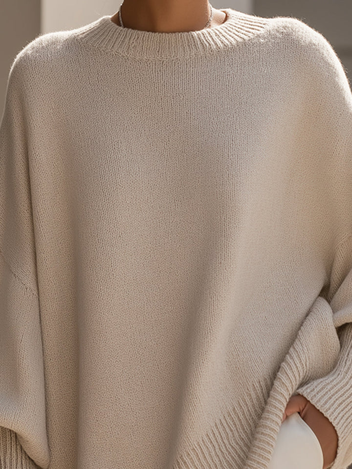 PULL SURDIMENSIONNÉ CÔTELÉ POUR FEMMES