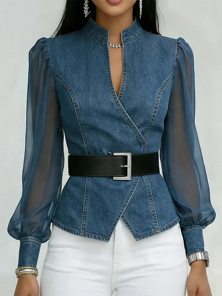 BLOUSE EN JEAN POUR FEMME