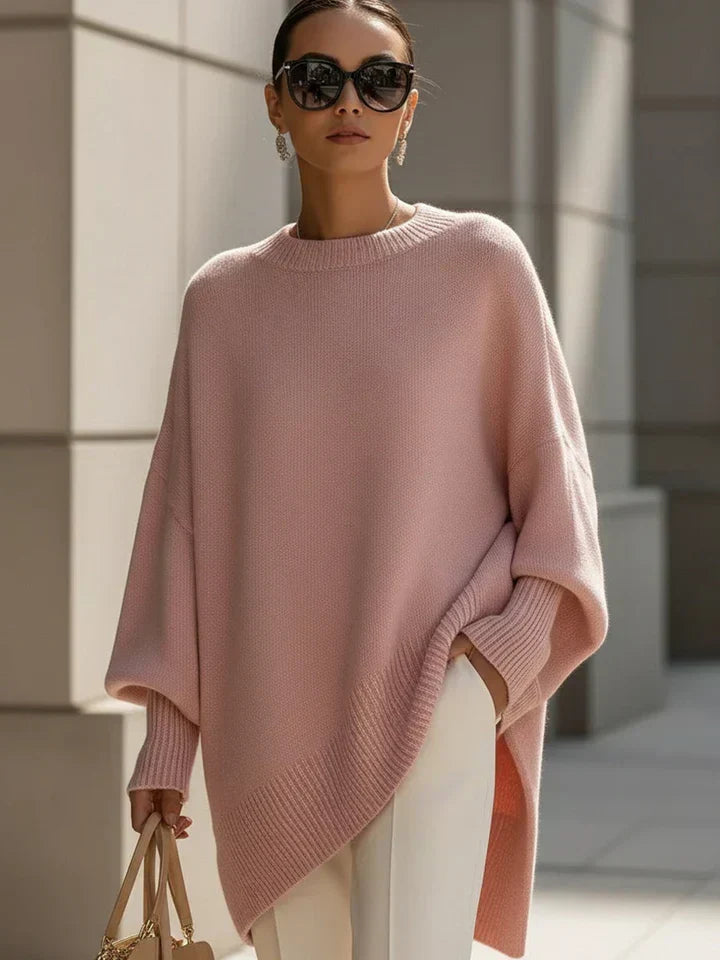 Isaure | Pull Maille Douce Coupe Ample – Rose