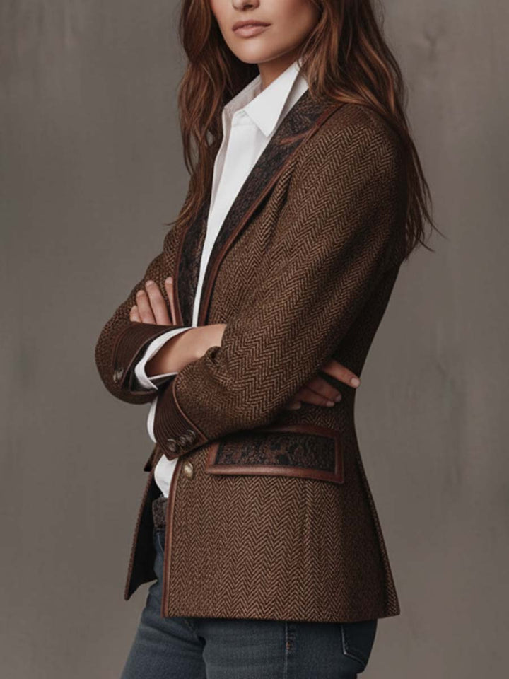 ÉLODIE MOREAU BLAZER STRUCTURÉ ARTISTIQUE POUR FEMMES