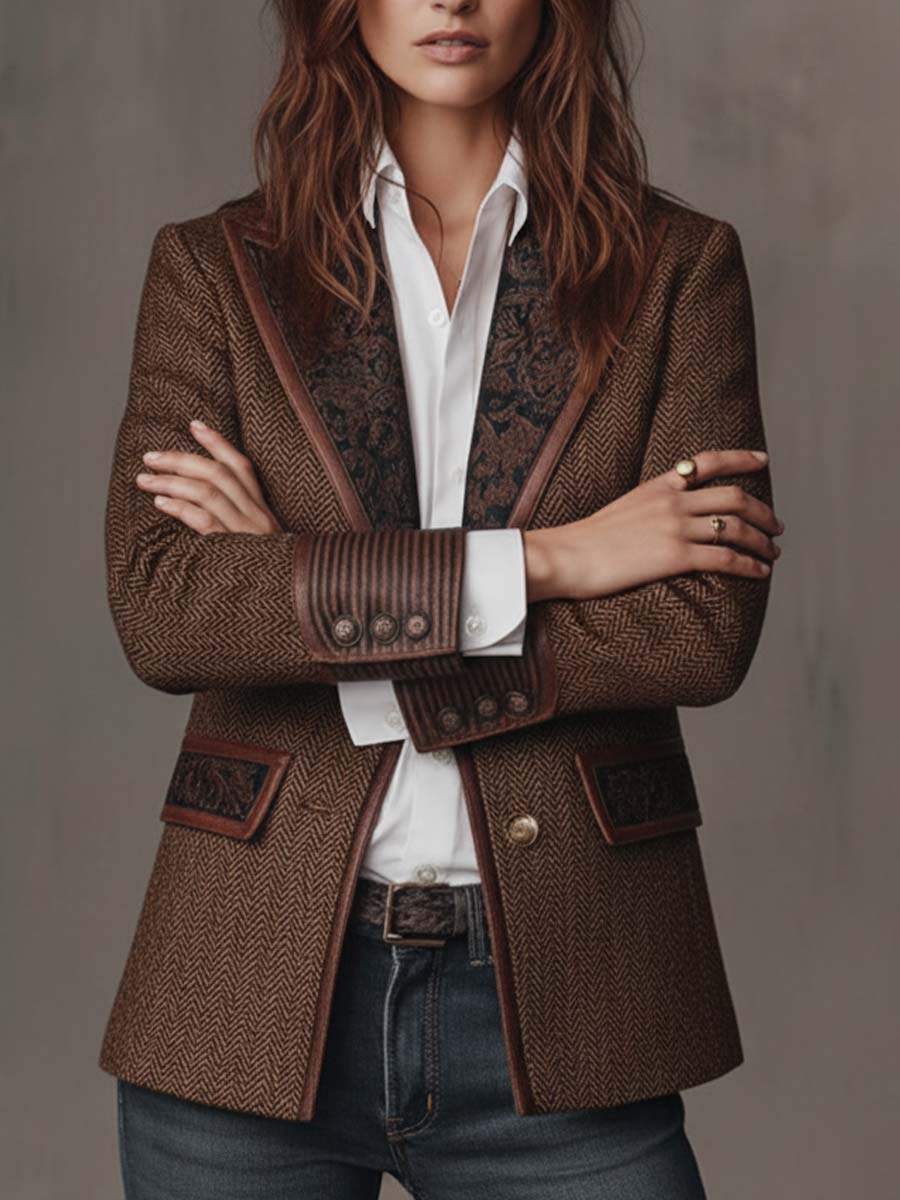 ÉLODIE MOREAU BLAZER STRUCTURÉ ARTISTIQUE POUR FEMMES