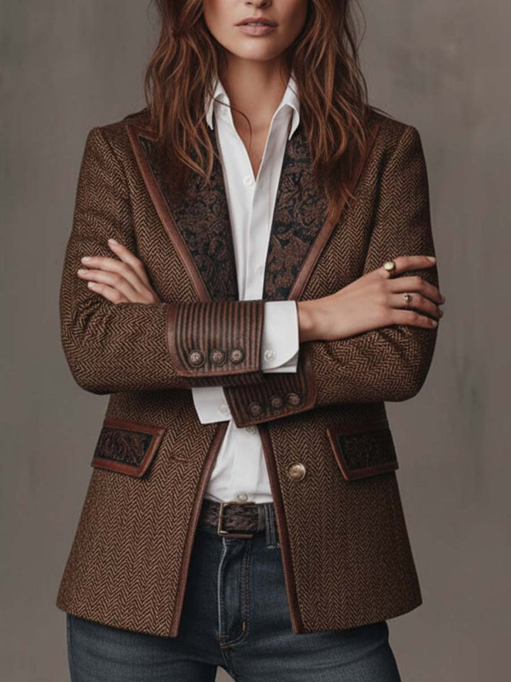ÉLODIE MOREAU BLAZER STRUCTURÉ ARTISTIQUE POUR FEMMES