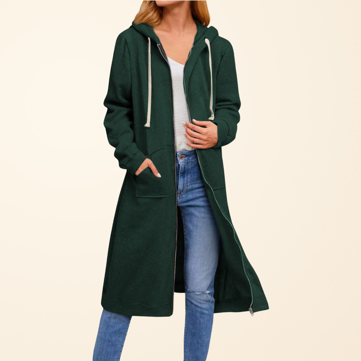 GILET LONGUE EN ZIP DÉTENDUE POUR FEMMES