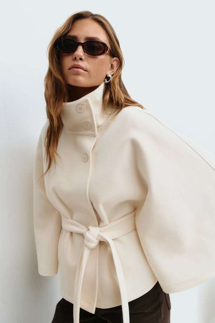 Virginie | Manteau Cape à Ceinture