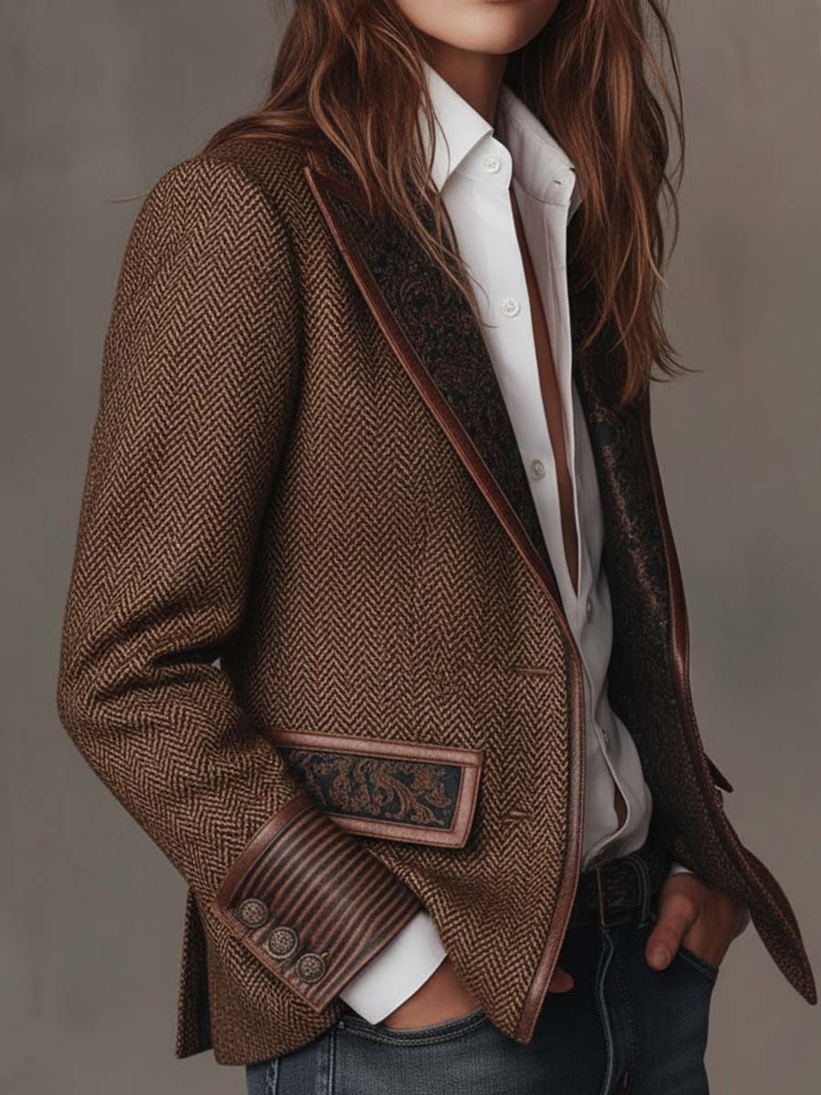 ÉLODIE MOREAU BLAZER STRUCTURÉ ARTISTIQUE POUR FEMMES