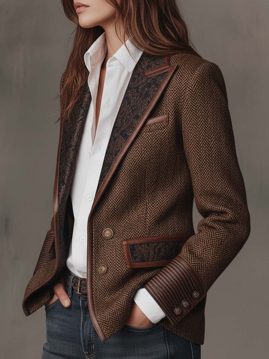 ÉLODIE MOREAU BLAZER STRUCTURÉ ARTISTIQUE POUR FEMMES
