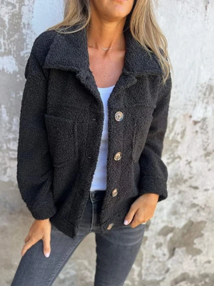Béatrice | Manteau Texturé à Boutons