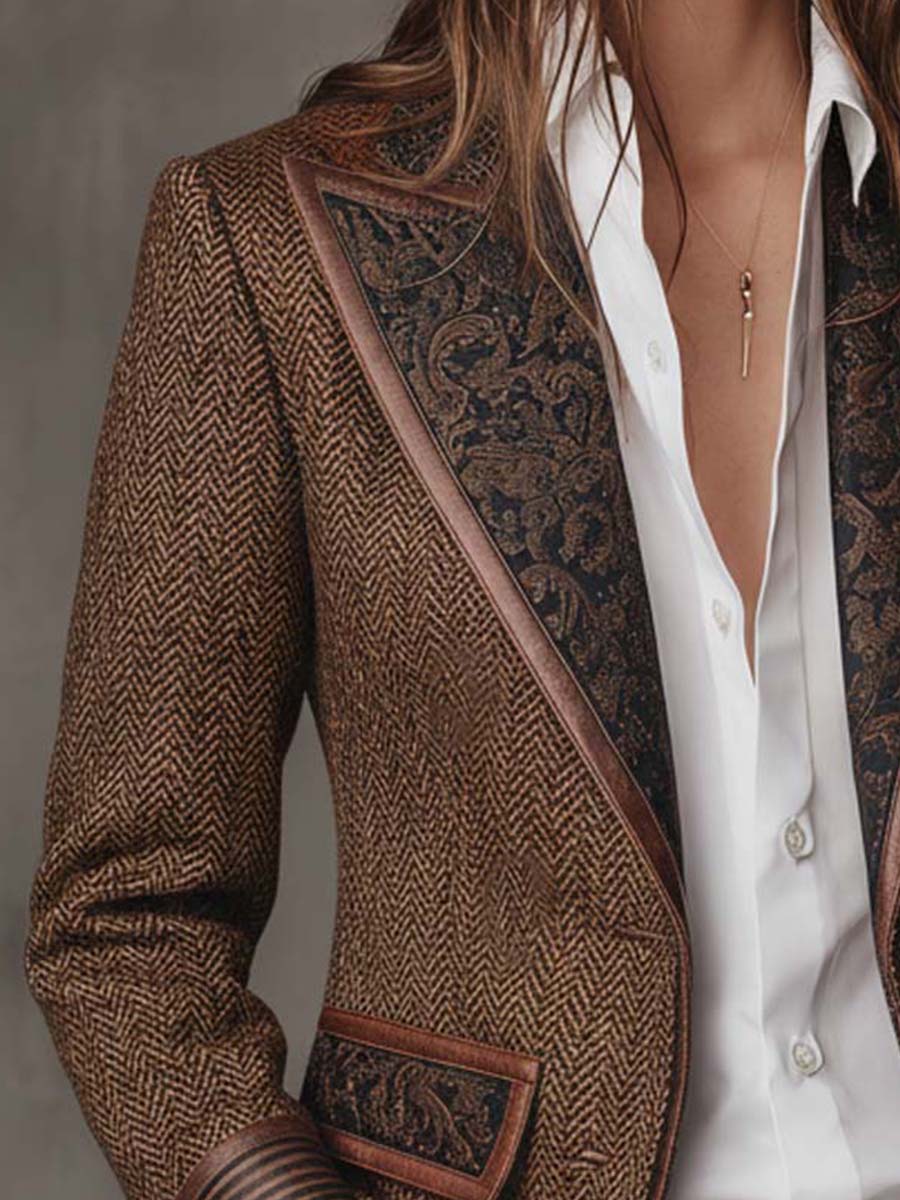 ÉLODIE MOREAU BLAZER STRUCTURÉ ARTISTIQUE POUR FEMMES