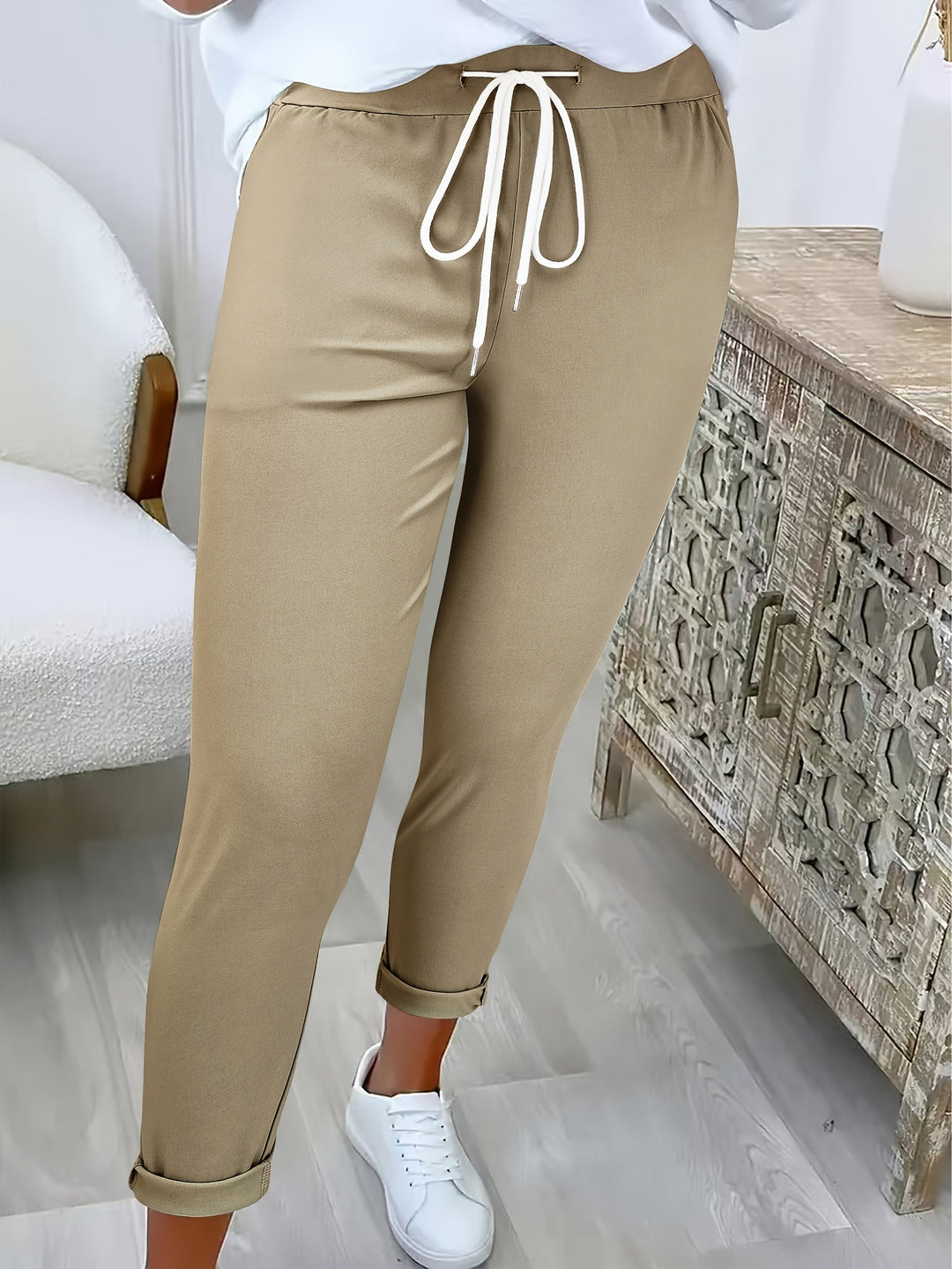 PANTALONS MODERNES À CORDON DE SERRAGE POUR FEMMES