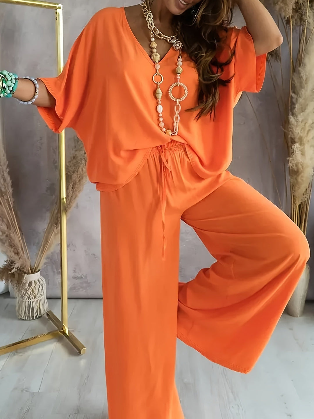 ENSEMBLE CHIC À COL EN V POUR FEMMES