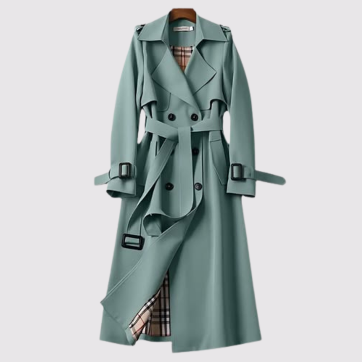TRANCHÉE MANTEAU LONGUE À CEINTURE POUR FEMMES