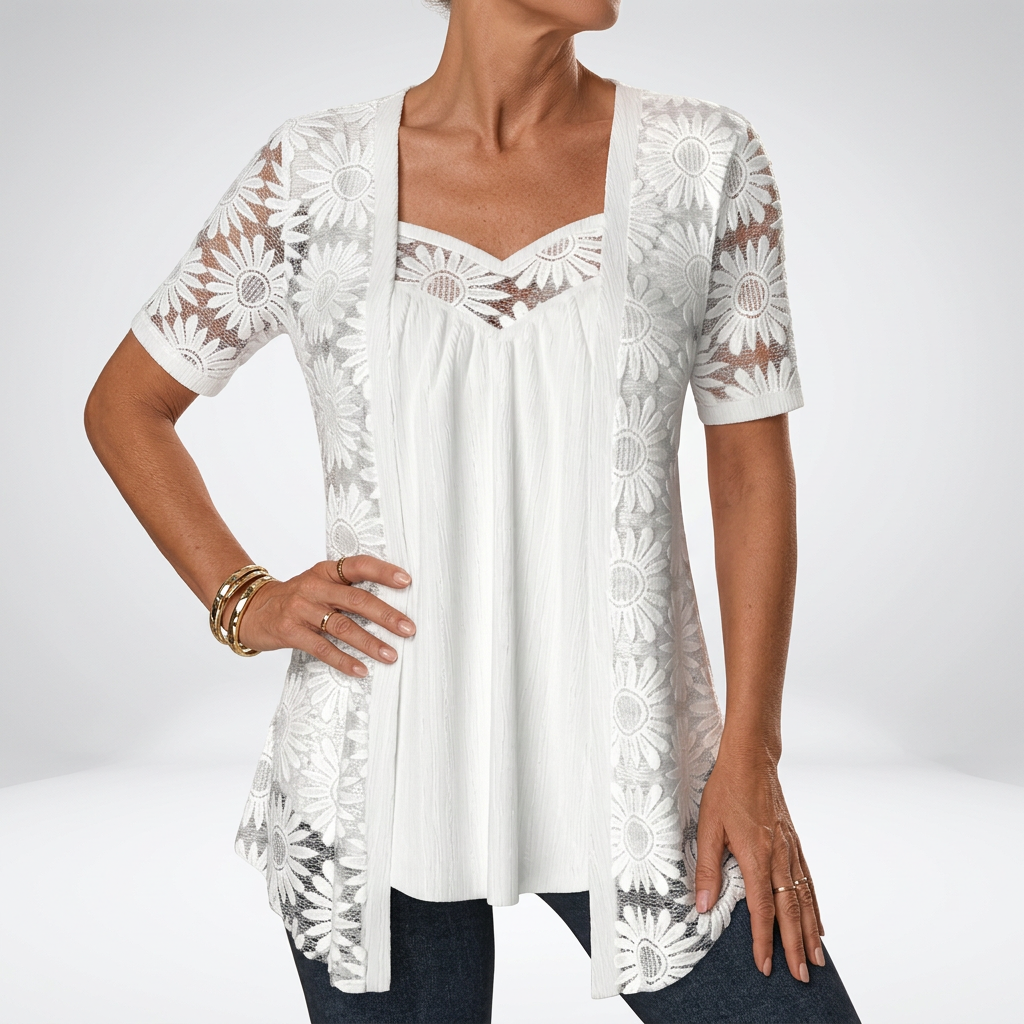 BLOUSE À DENTELLE POUR FEMMES