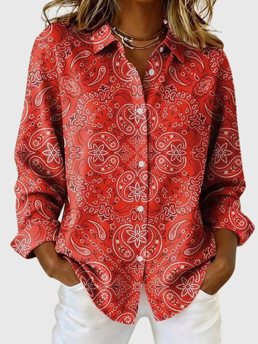 BLOUSE À IMPRIMÉ PAISLEY POUR FEMMES