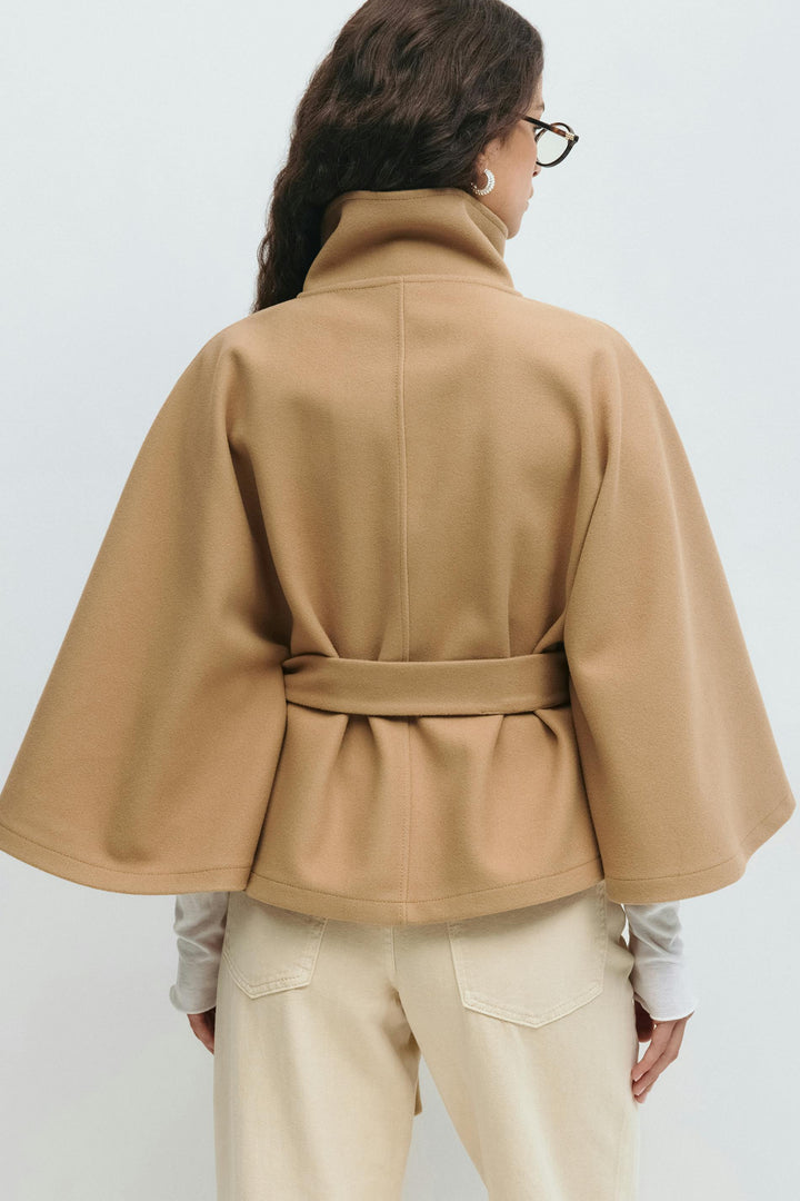 Virginie | Manteau Cape à Ceinture