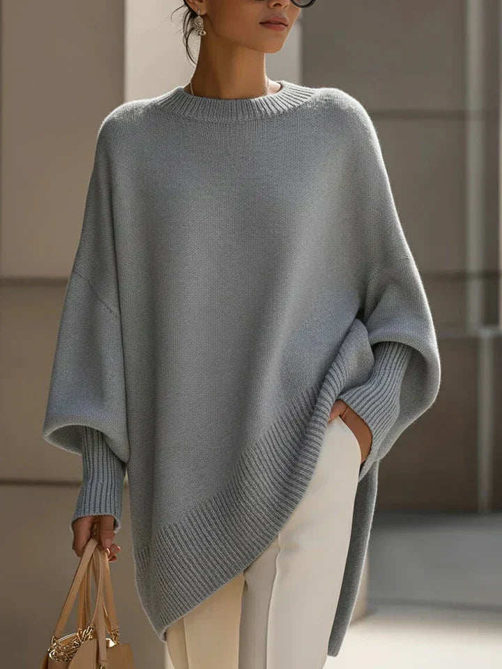 Isaure | Pull Maille Douce Coupe Ample – Bleu clair