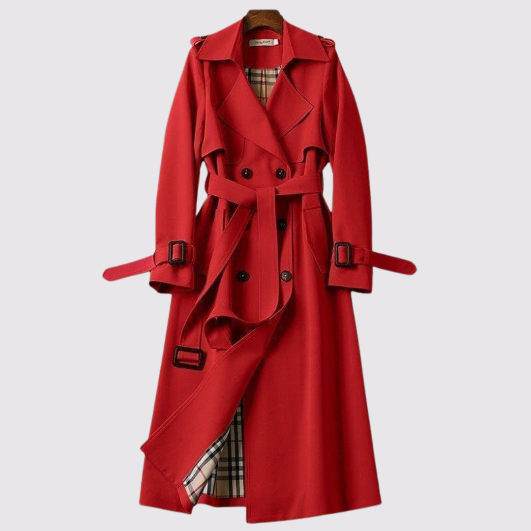 TRANCHÉE MANTEAU LONGUE À CEINTURE POUR FEMMES