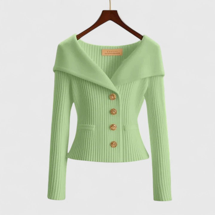 ÉLODIE MOREAU GILET AJUSTÉ À COL LARGE POUR FEMMES