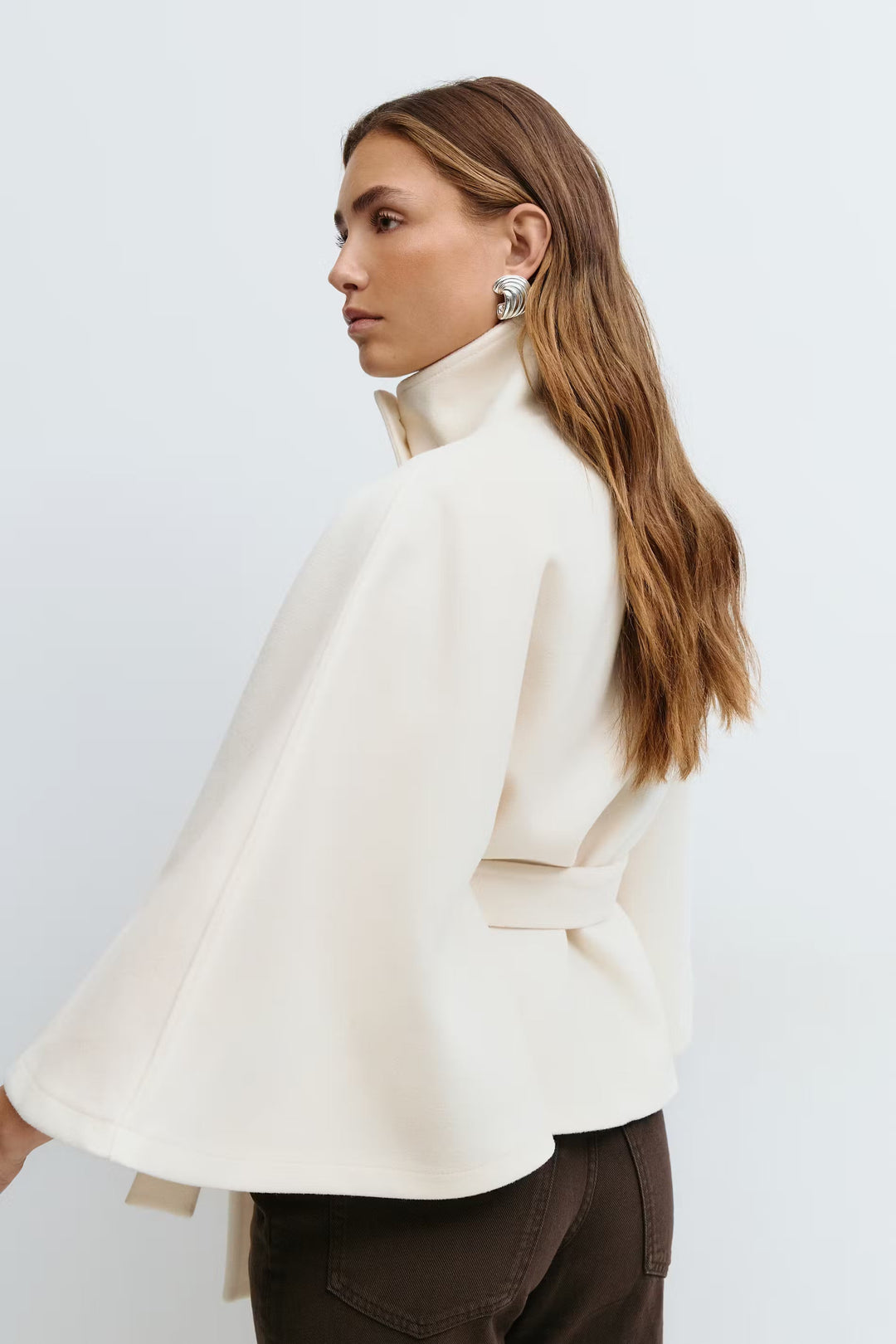 Virginie | Manteau Cape à Ceinture