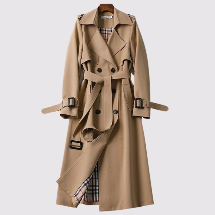 TRANCHÉE MANTEAU LONGUE À CEINTURE POUR FEMMES