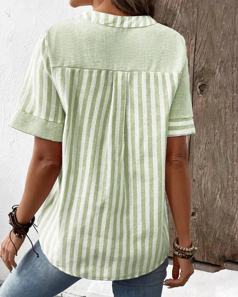 BLOUSE RAYÉE ÉLÉGANTE FOR WOMEN