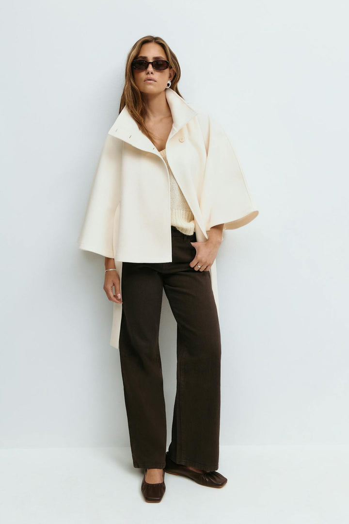 Virginie | Manteau Cape à Ceinture