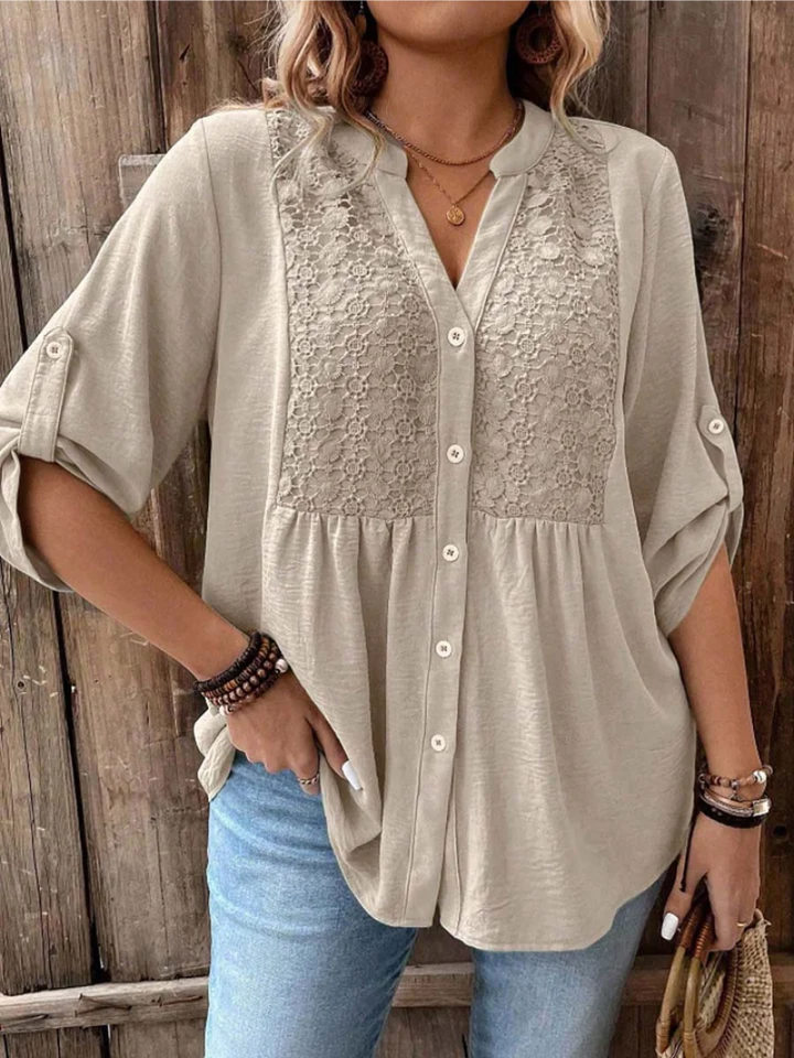 BLOUSE À BOUTONS POUR FEMMES