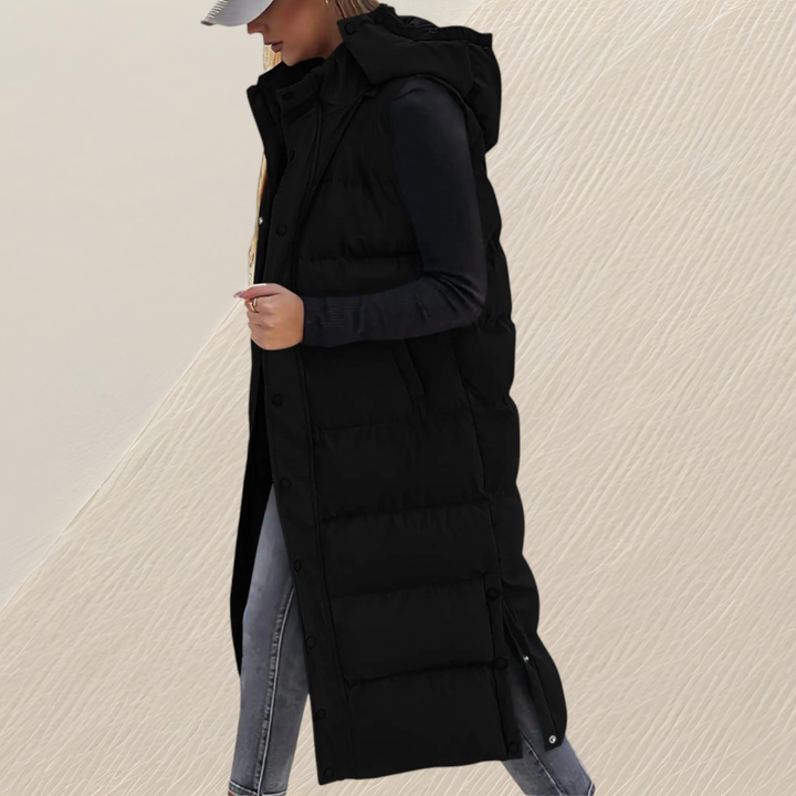 Simone | Gilet Long Matelassé Ample