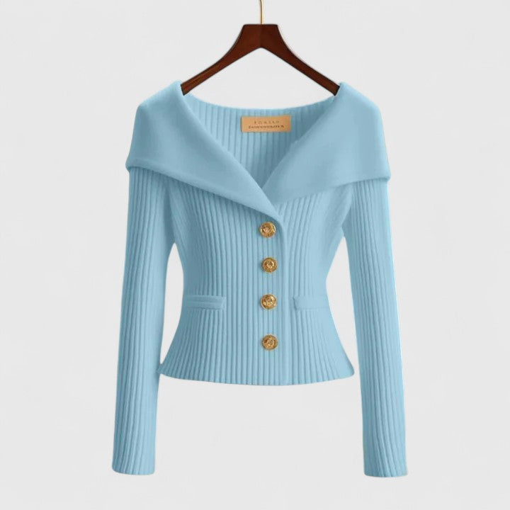 ÉLODIE MOREAU GILET AJUSTÉ À COL LARGE POUR FEMMES