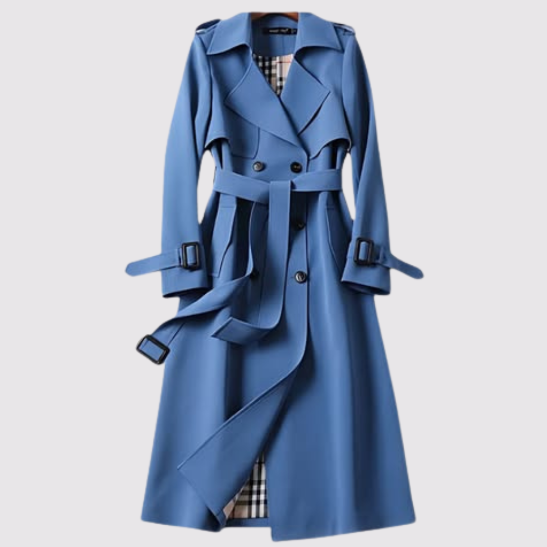 TRANCHÉE MANTEAU LONGUE À CEINTURE POUR FEMMES