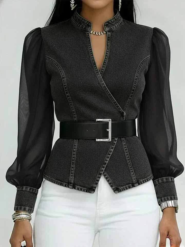 BLOUSE EN JEAN POUR FEMME