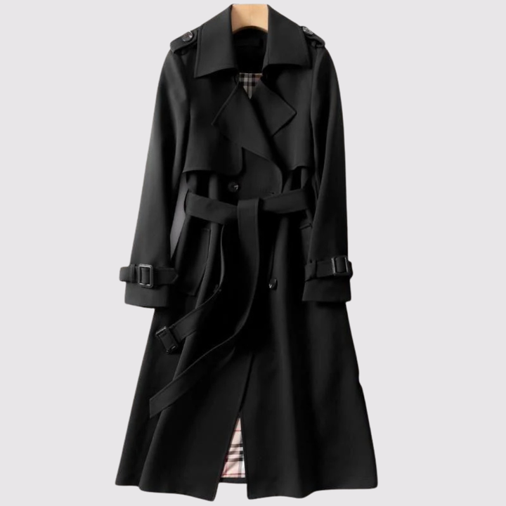 TRANCHÉE MANTEAU LONGUE À CEINTURE POUR FEMMES