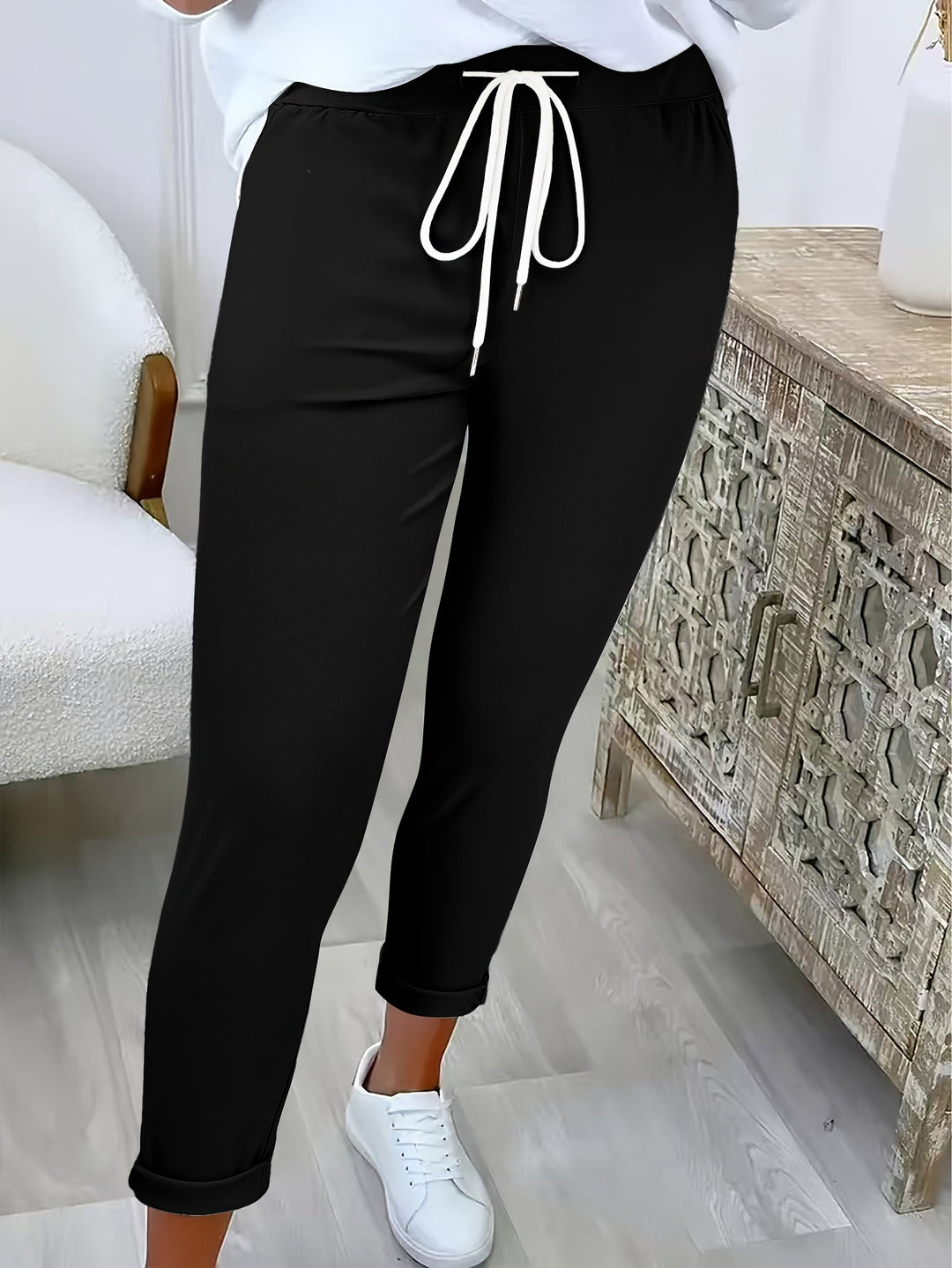 PANTALONS MODERNES À CORDON DE SERRAGE POUR FEMMES