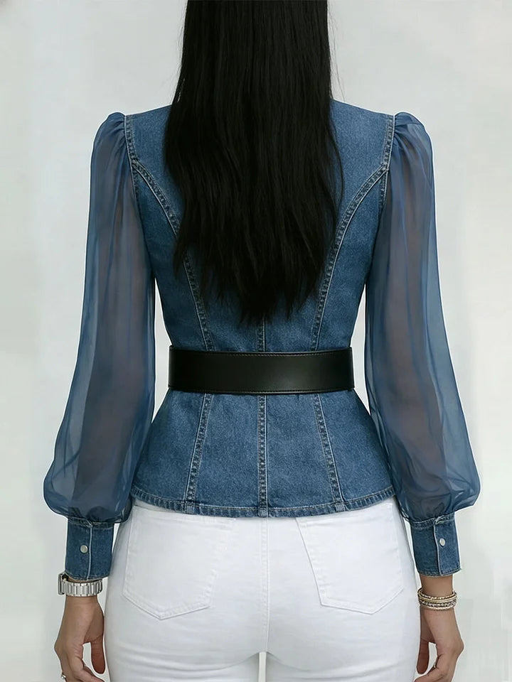 BLOUSE EN JEAN POUR FEMME