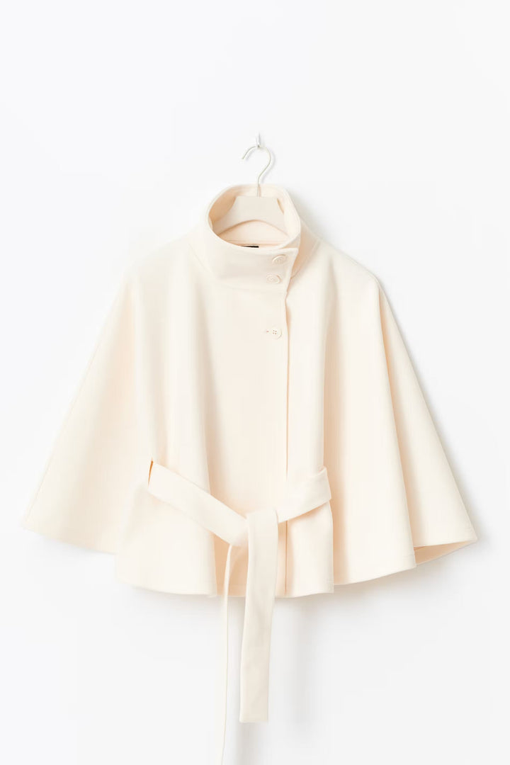 Virginie | Manteau Cape à Ceinture