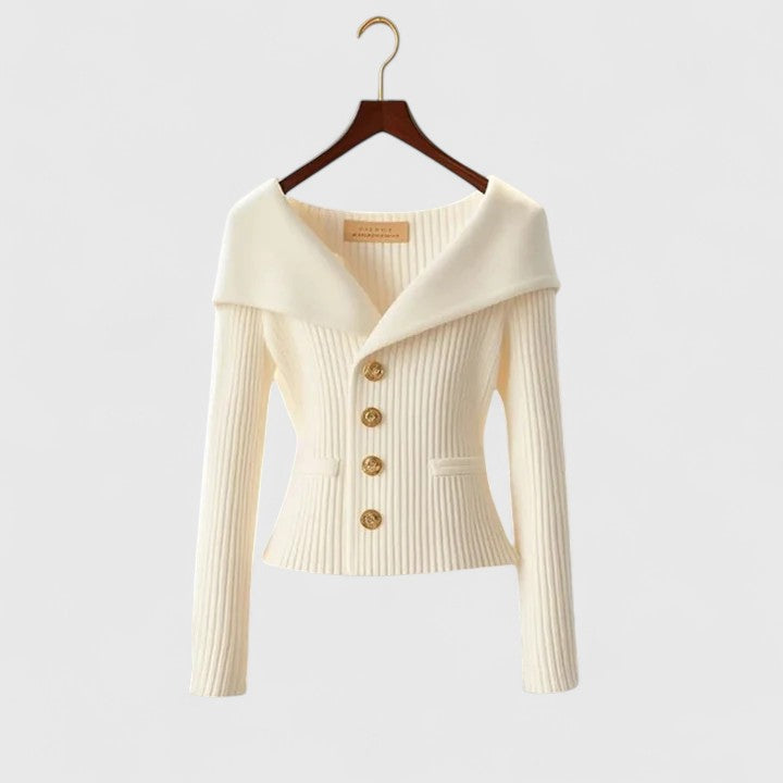 ÉLODIE MOREAU GILET AJUSTÉ À COL LARGE POUR FEMMES