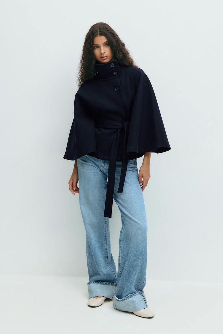 Virginie | Manteau Cape à Ceinture