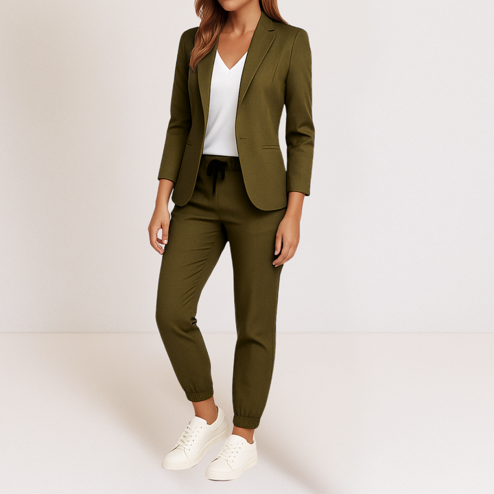 ENSEMBLE COORDONNE BLAZER ET JOGGER SMART CLASSIC POUR FEMME