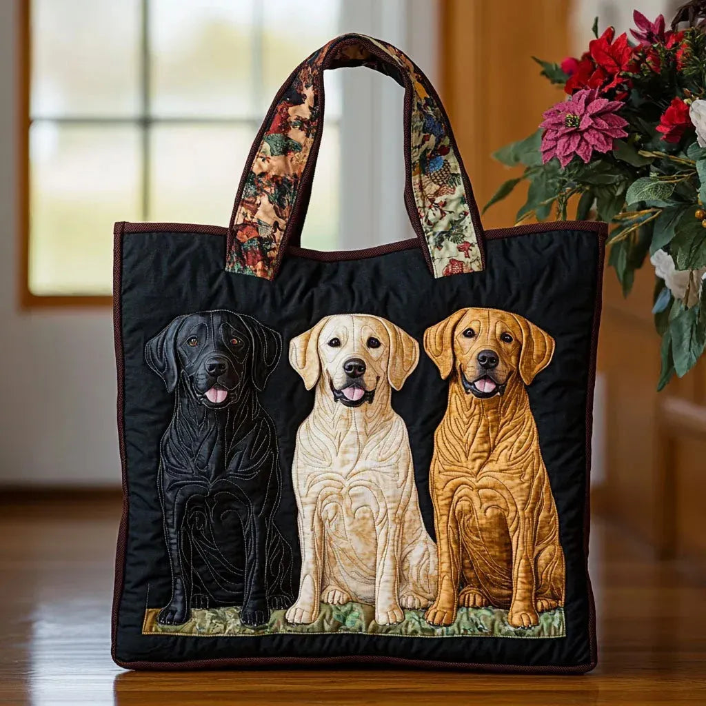 Sac Matelassé Trois Labradors