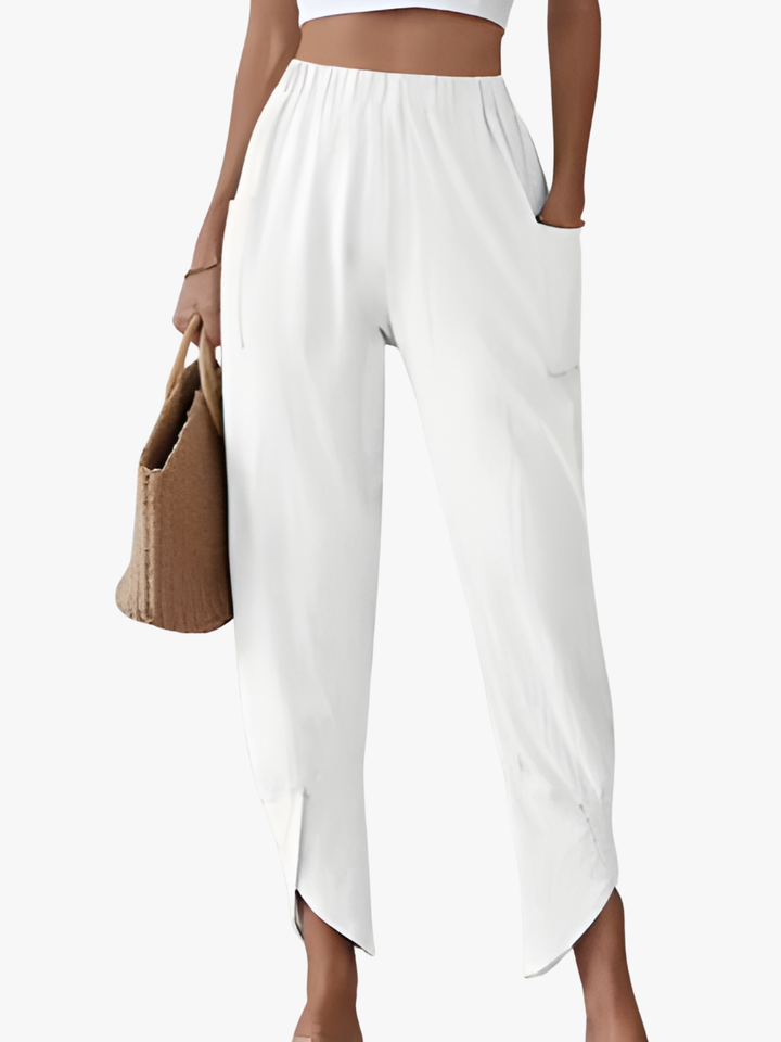 PANTALON DROIT EN LIN POUR FEMMES