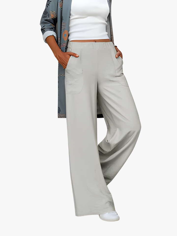 PANTALON À JAMBES LARGES POUR FEMMES