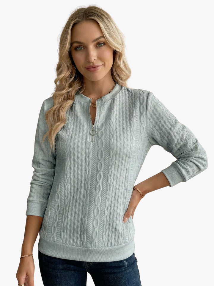 SWEAT ZIPPÉ TEXTURÉ POUR FEMMES
