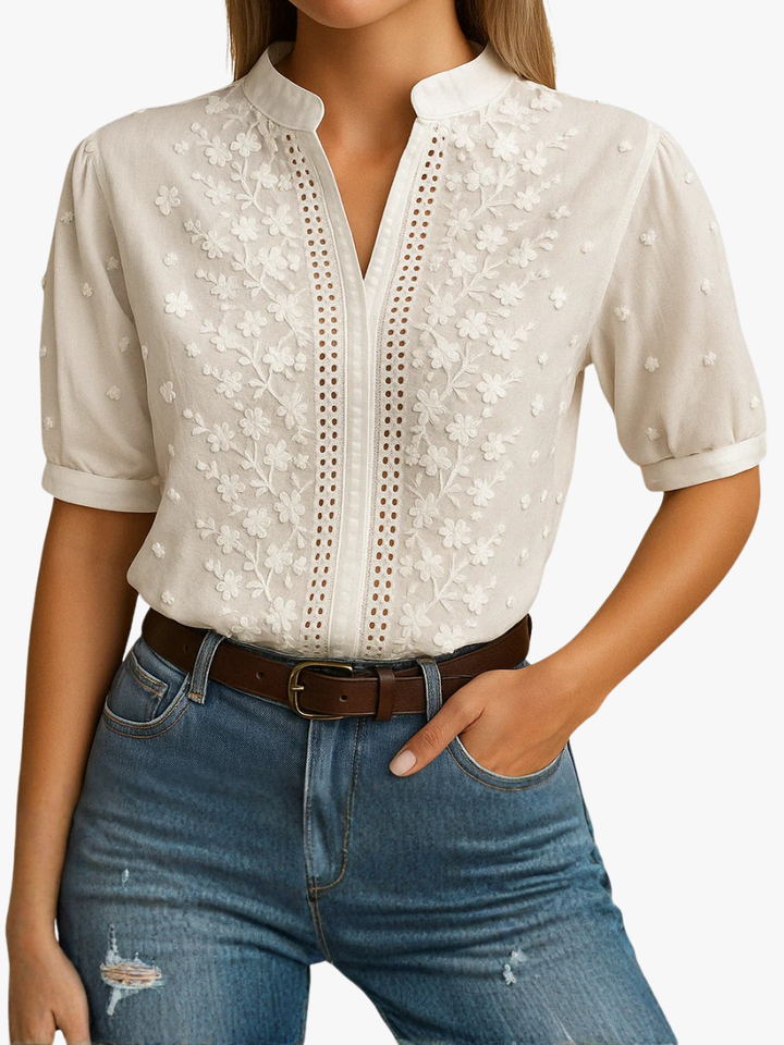 BLOUSE BRODÉE CHIC POUR FEMMES