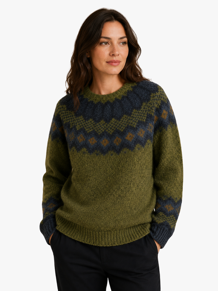 ÉLODIE MOREAU SWEAT-SHIRT À MOTIF NORDIQUE POUR FEMMES