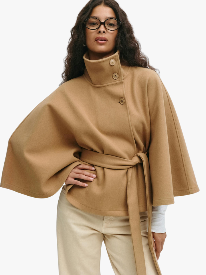 Virginie | Manteau Cape à Ceinture