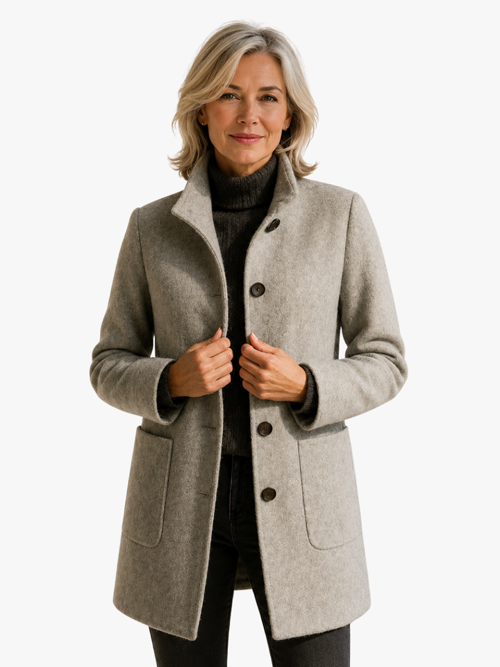 MANTEAU CINTRÉ À BOUTONS POUR FEMMES