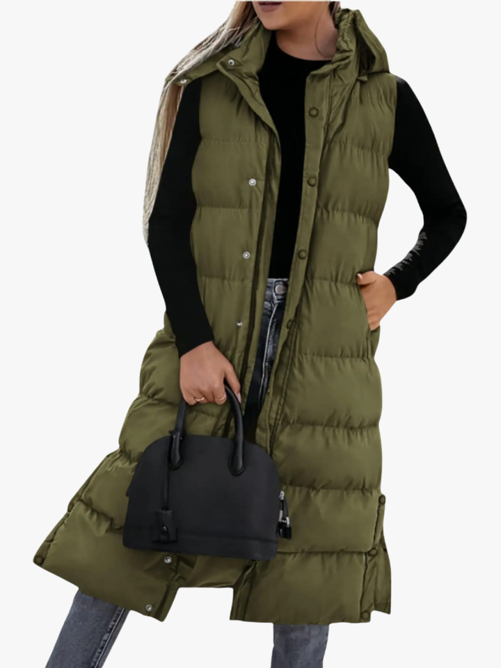Simone | Gilet Long Matelassé Ample