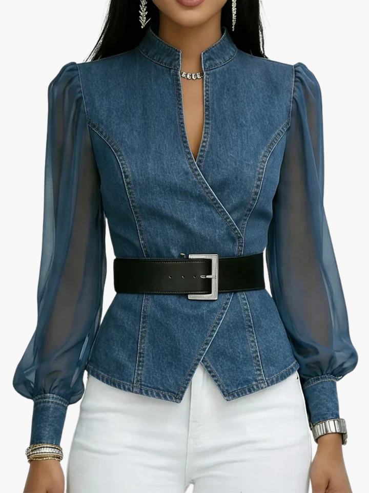 BLOUSE EN JEAN POUR FEMME