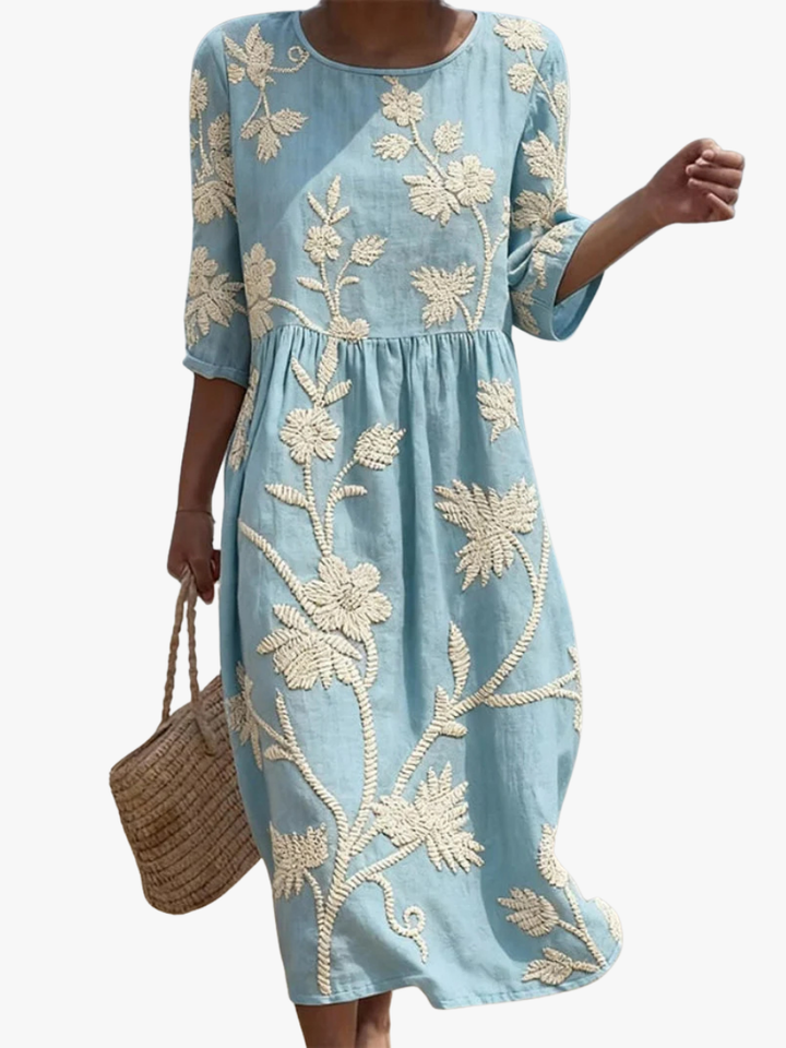 ROBE MIDI BRODÉE POUR FEMMES