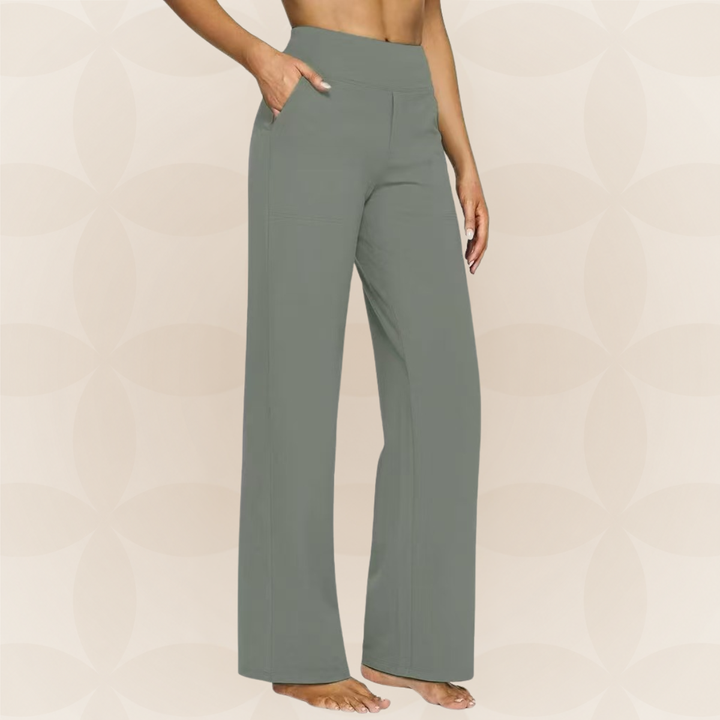 PANTALON ÉLASTIQUE HAUT À LA TAILLE POUR FEMMES