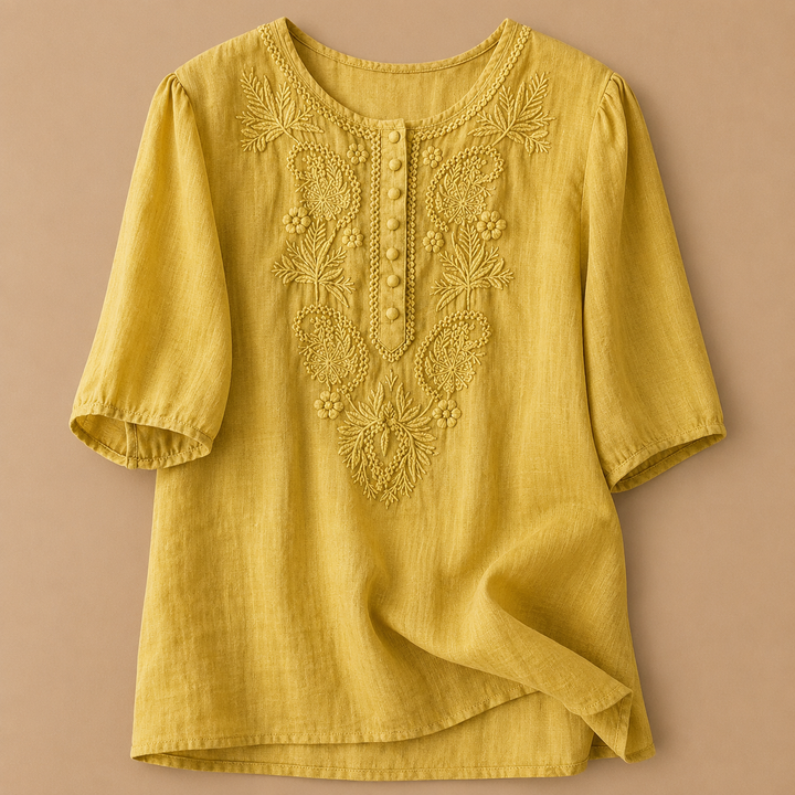 BLOUSE CLASSIQUE BRODÉE POUR FEMMES